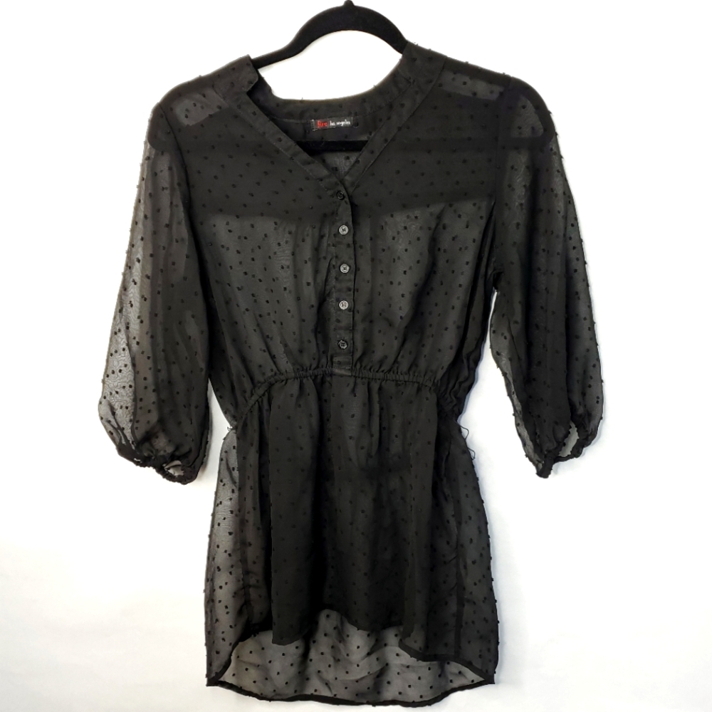 Sheer dotted top